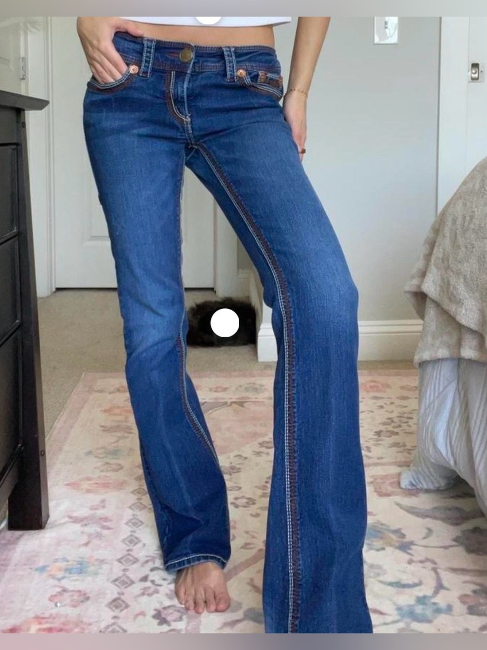 Seven7 Dark Blue Boot Cut Jeans
